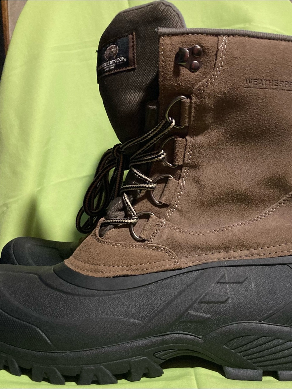 Weatherproof Brown and Black Men's Rain & Snow Boots